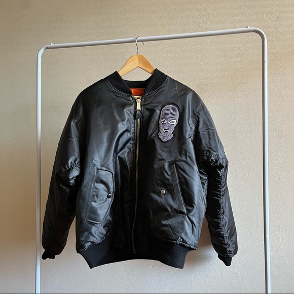 BADWOOD Bomber Jacket in Black • (Size L) - Picture 2 of 7